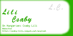 lili csaby business card